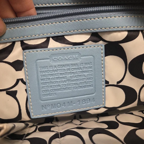 Coach Hamptons Weekend Expandable Tote Bag Small Black Nylon Y2K - Picture 9 of 14